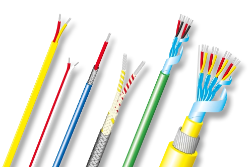 Thermocouple cables in PVC, fibreglass and PFA insulation